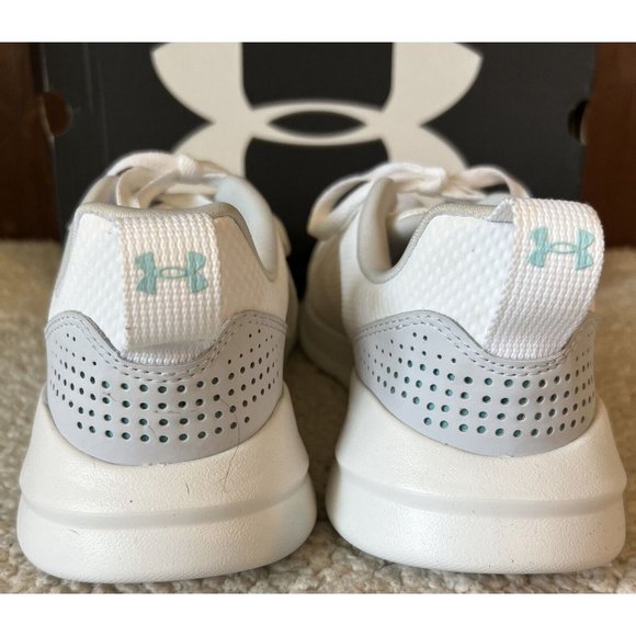 Under Armour UW W Essential Sneakers White/Breeze (3022955-103) Womens Sz 8.5 - Picture 4 of 10